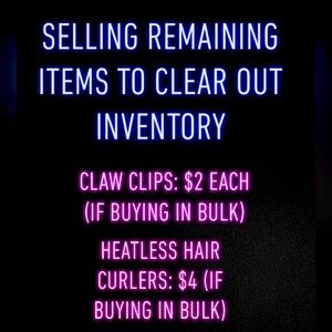 CLAW CLIP & HEATLESS HAIR CURLER CLEAROUT